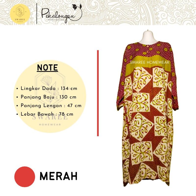 Gamis Rayon Homey Dress Terlaris Baju Wanita Lengan Panjang Muslim Syari Motif Batik