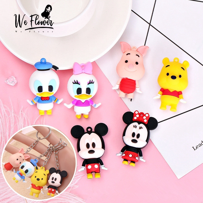 Gantungan Kunci Desain Kartun Winnie The Pooh Mickey Donald Duck Untuk Dekorasi Tas Mobil