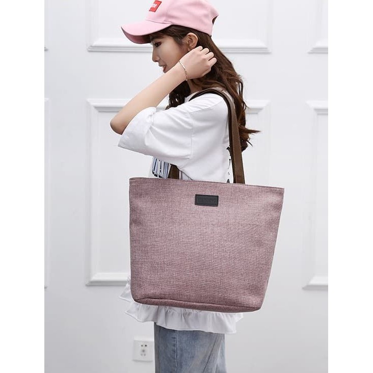 Tote Bag Wanita Korea Trendi Kekinian Anti Air Bimba Y Lola Shopper Brown