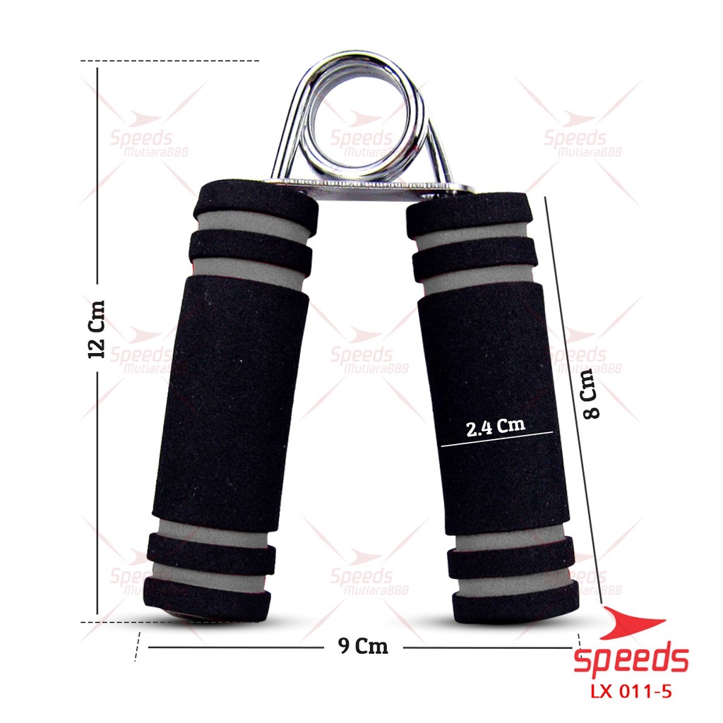 SPEEDS Handgrip Hand Grip Alat Bantu Fitness Otot Lengan Portable 5-60 kg LX 011-1-HANDGRIP FOAM ABU