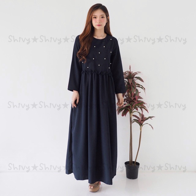 BARU!! GAMIS MUTIARA CANTIK MAXI DRESS HIJAB MUSLIM FASHION MURAH GAMIS