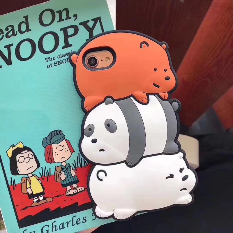 Vivo Y91/Y93/Y95/ Y91C Silikon 4D Bare Bear / Softcase Karakter / Case Boneka