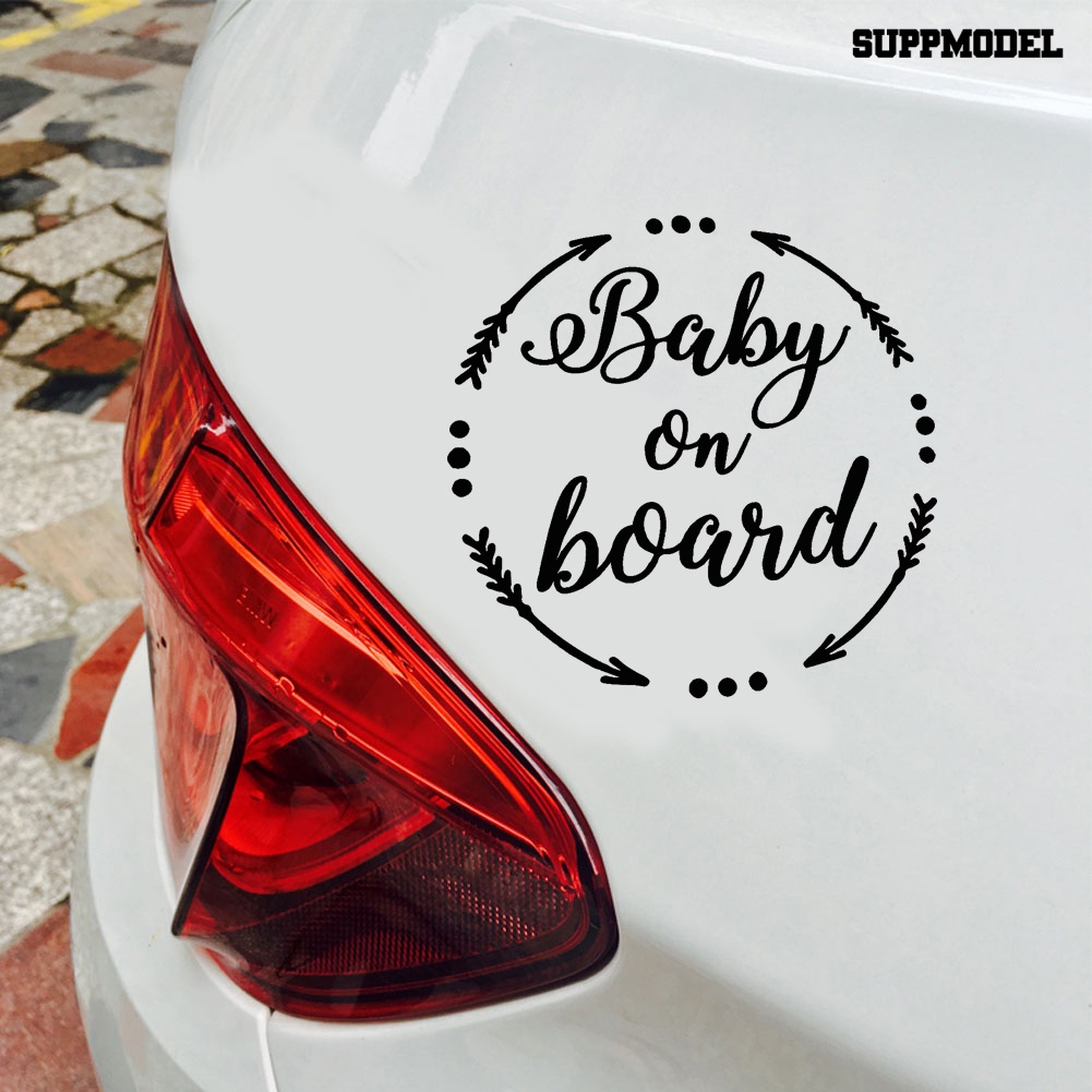 Stiker Reflektif Motif Baby on Board Untuk Dekorasi Bodykaca Jendela Mobil