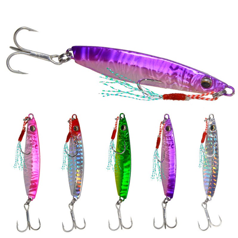 1pc Umpan Pancing Ikan Bahan Metal Laser Vib Jigging