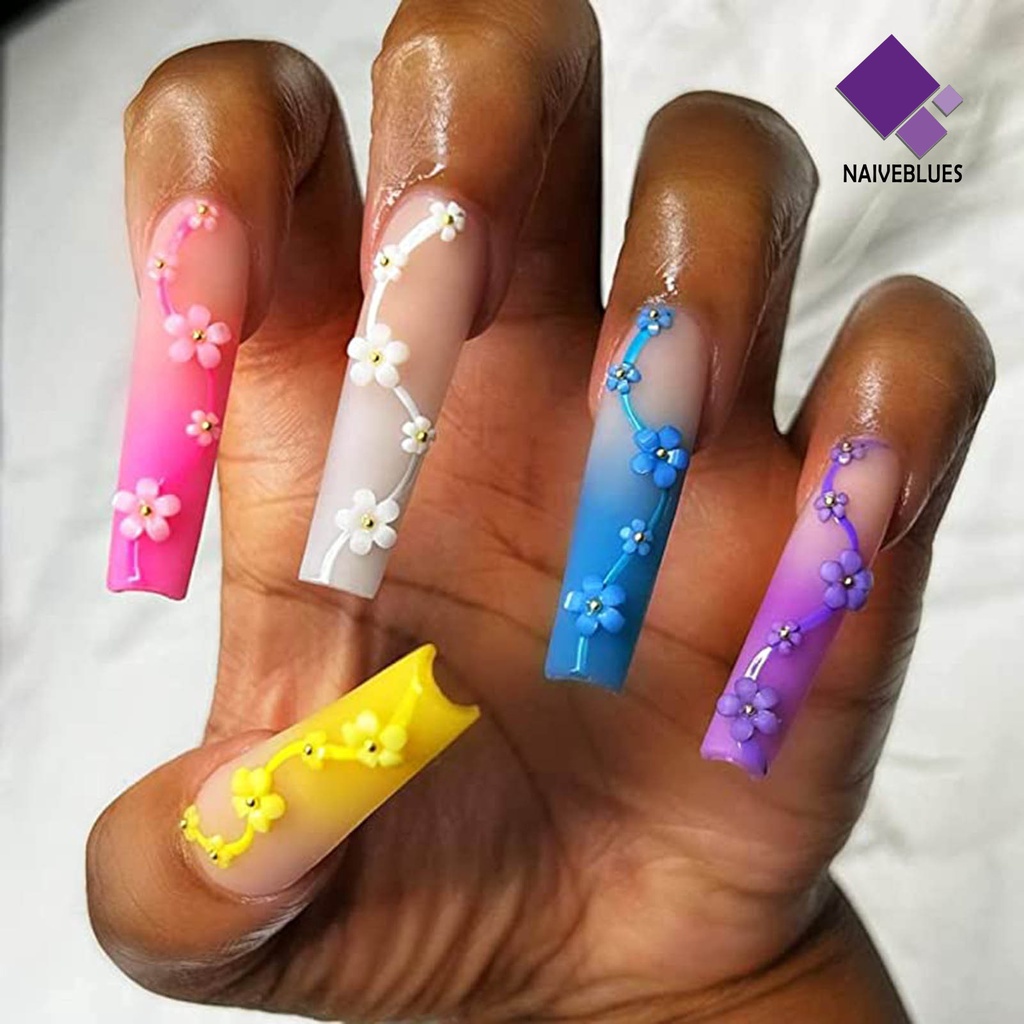 Ornamen Bunga 3D Untuk Dekorasi Nail Art Charms