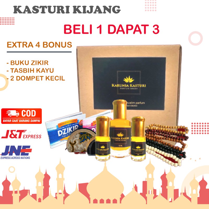 Minyak wangi non alkohol Parfum Kasturi original Parfum Pria Sholat Non Alkohol Alcohol Tahan Lama E