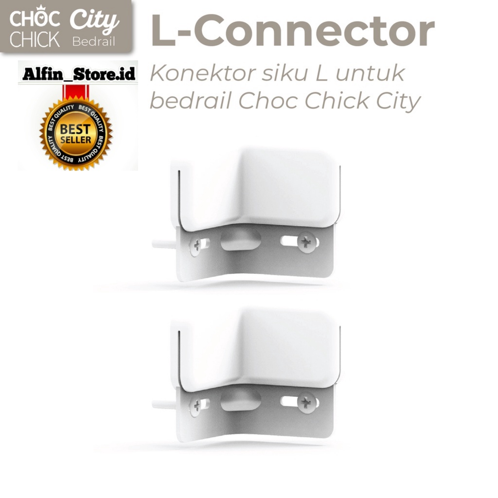 L-Connector City - untuk Instalasi L Pagar Kasur Bedrail Anak  Choc Chick City