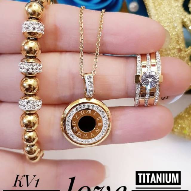 Titanium set perhiasan 2931j