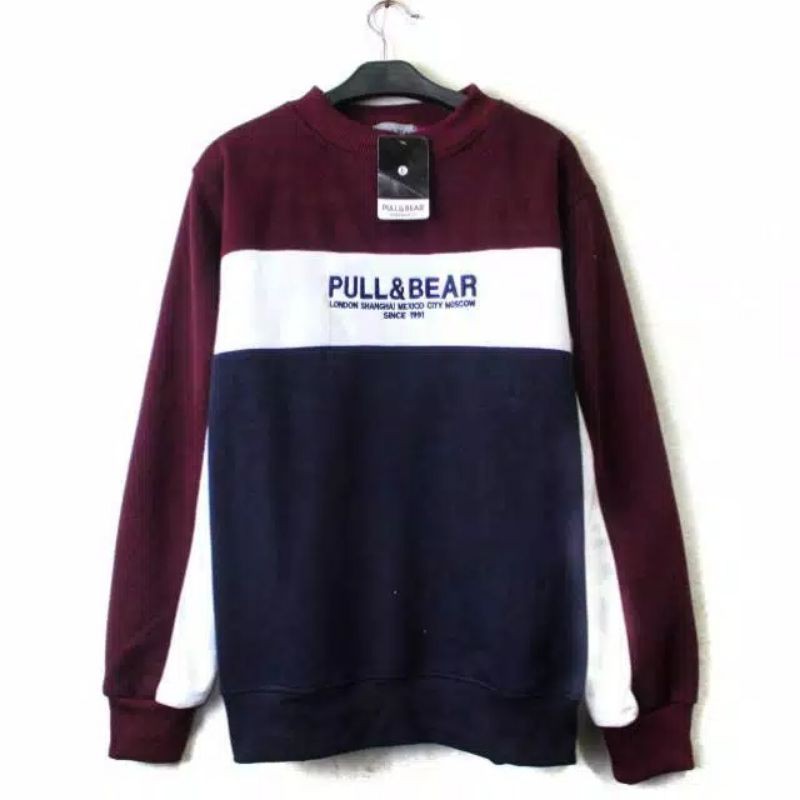 Crewneck Pull&amp;Bear Bordir Premium FullTag&amp;Lebel