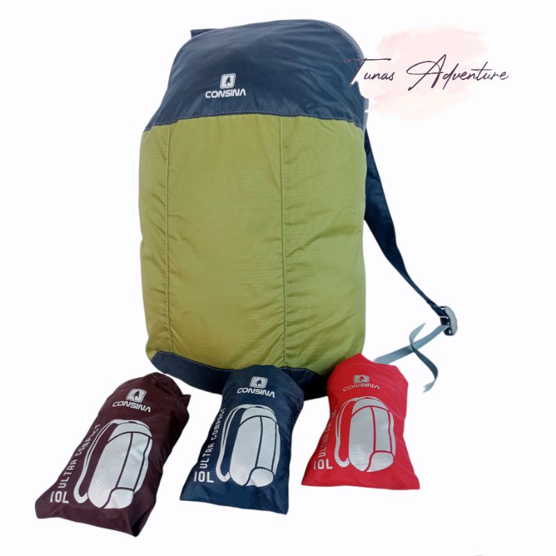 TAS LIPAT-WATERPROOF-ULTRA COMPACT 10L CONSINA-TAS SEPATU FUTSAL OUTDOOR