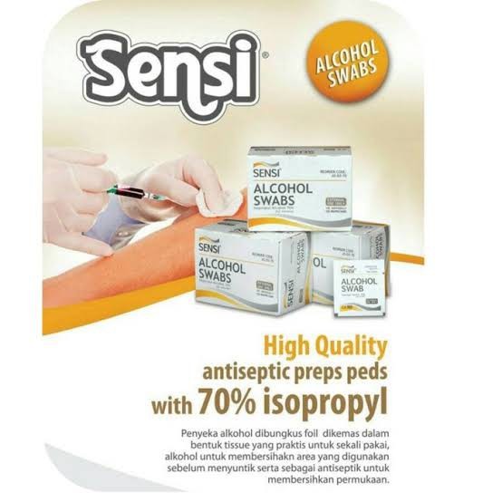 SENSI Alkohol Swab / Tissue Alkohol Pembersih / Alcohol Swab Sensi