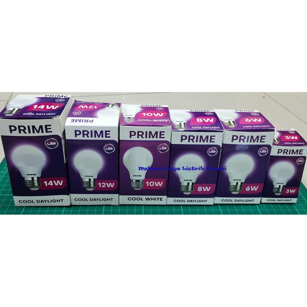 Prime Bulb 3 watt 6 watt 8 watt 10 watt 12 watt 14 watt Bohlam LED