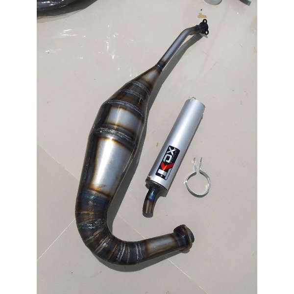 Knalpot ninja Kdx plat karat Suara garing kemrincing rr atau r dan ss-2