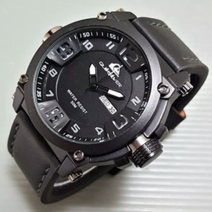 Terlaris   Jam Tangan Pria / Cowok Quiksilver Quicksilver Kulit Hitam