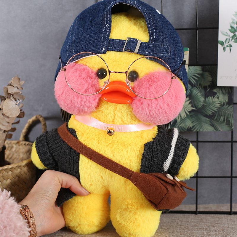 30cm Lalafanfan Cafe Mimi Yellow Duck Stuffed Soft Kawaii Duck Doll Animal Pillow kids gift