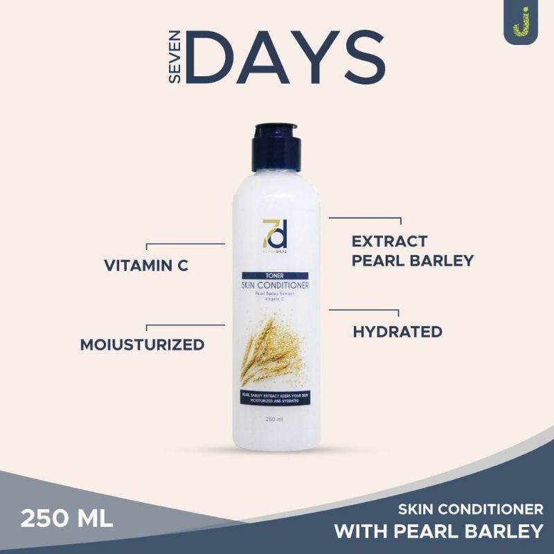 Seven Days Toner Skin Conditioner With Pearl Barley Extract 250ml