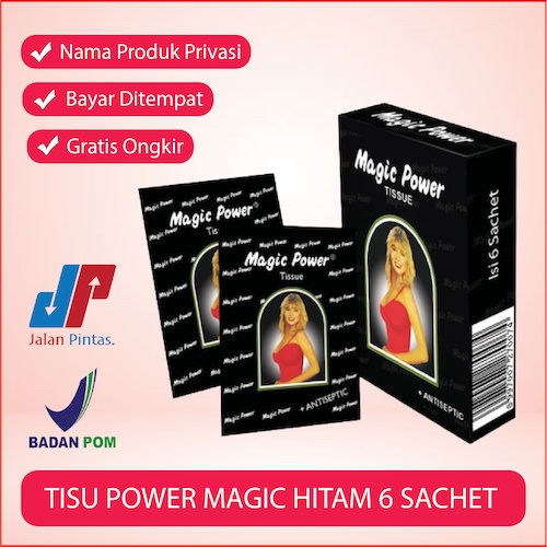 Jual Tissue Tisu Magic Power Hitam Original Pack Pcs Sachet