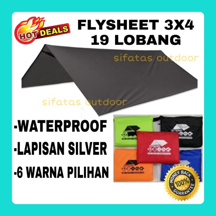 FLYSHEET TENDA 3X4 19 LOBANG TRAP TENT A39