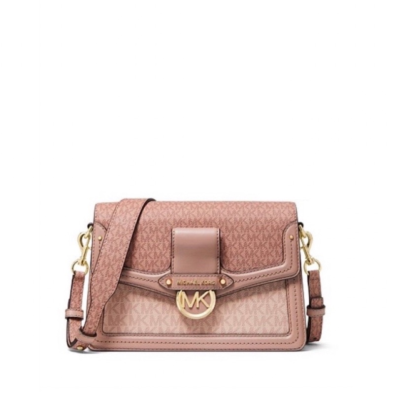 [ORIGINAL 100%] MICHAEL KORS JESSIE TWO-TONE LOGO SHOULDER BAG