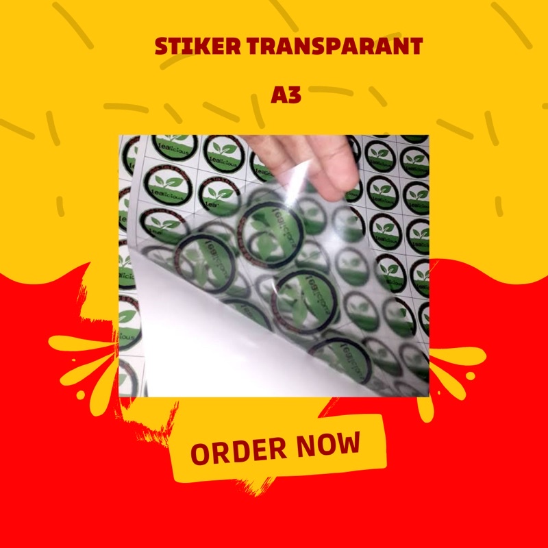 

STIKER TRANSPARANT A3 + cutting