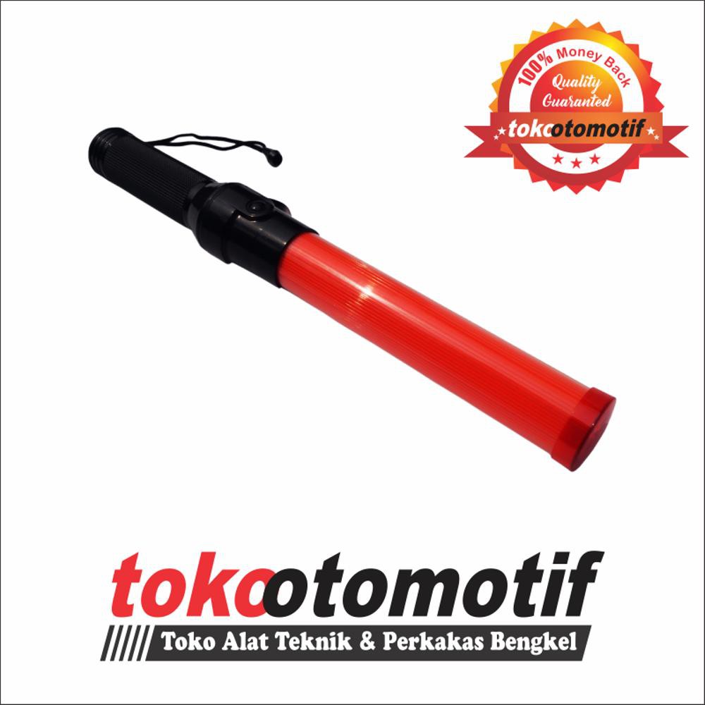 Senter Parkir - Pengaman Besar  Lampu Baterai / stik Tongkat Parkir Pengatur Lalu lintas lalin