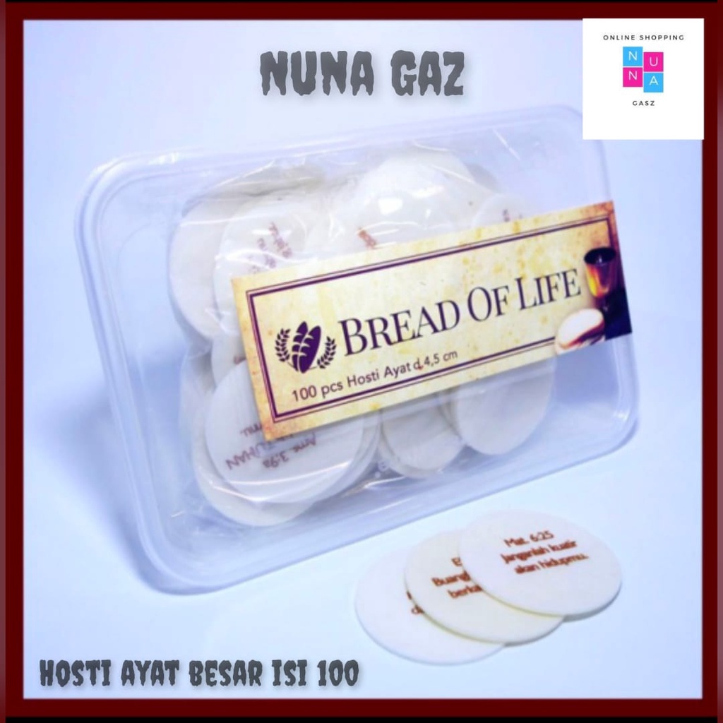 

Hosti Ayat Perjamuan Diameter 5cm Isi 100