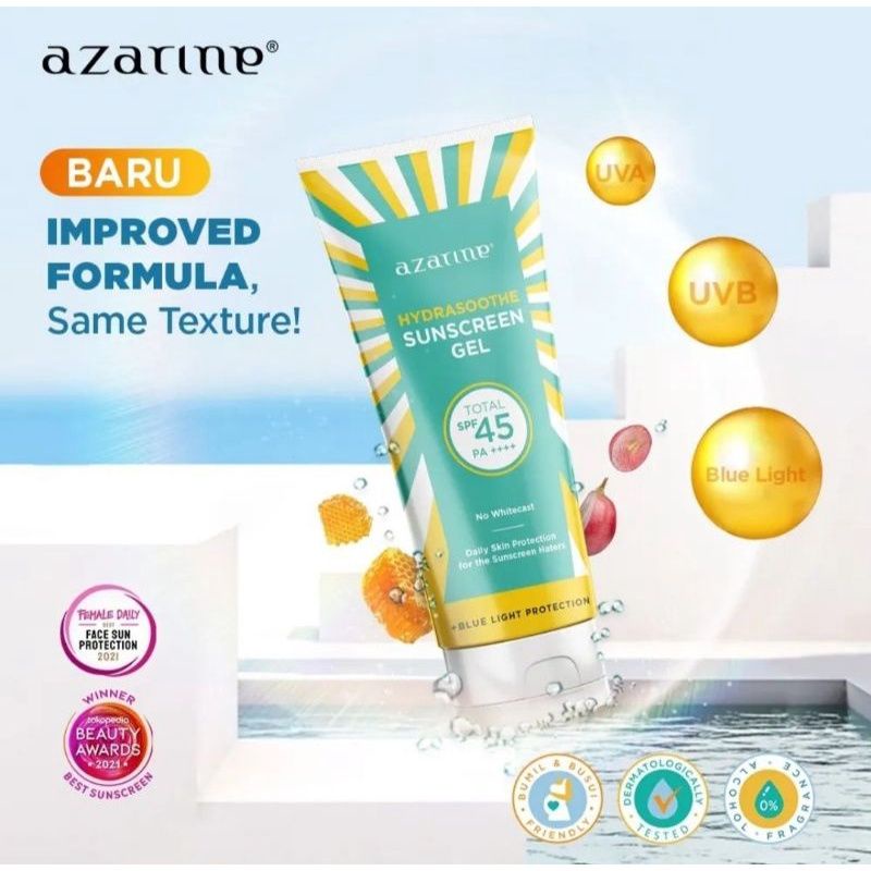 AZARINE Hydrasoothe Sunscreen Gel SPF 45 PA++++ BPOM 50ml