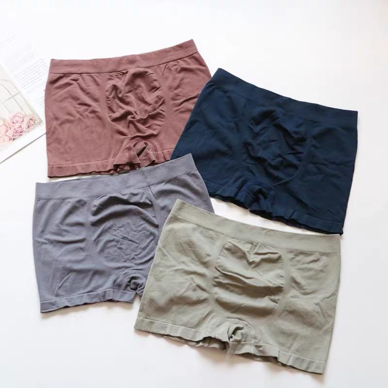 { ISI 4 PCS } BOXER SEAMLESS PRIA POLOS PREMIUM IMPOR ORIGINAL BERKUALITAS NYAMAN ADEM KESEHATAN THE