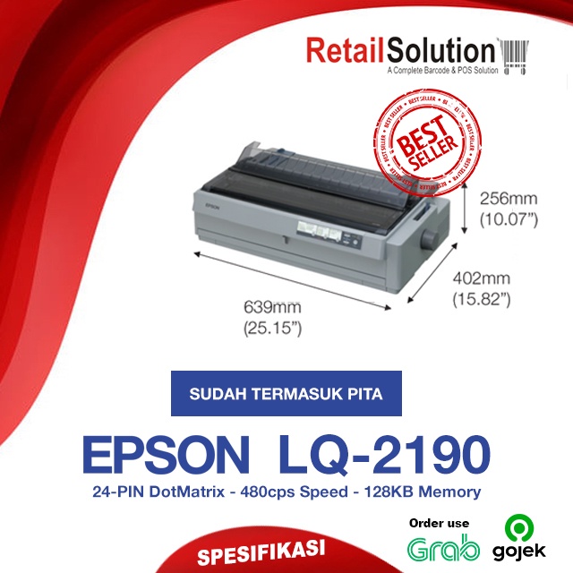 Printer DotMatrix 24 PIN - Epson LQ2190 / LQ-2190 USB Parallel LPT