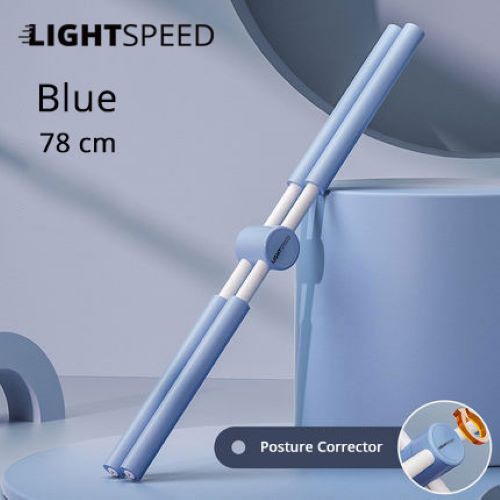 LIGHTSPEED Tongkat Yoga Pilates / Back Stretch Sticks / Yoga Stick Tongkat / Alat Bantu Yoga Penegak Punggung-BIRU