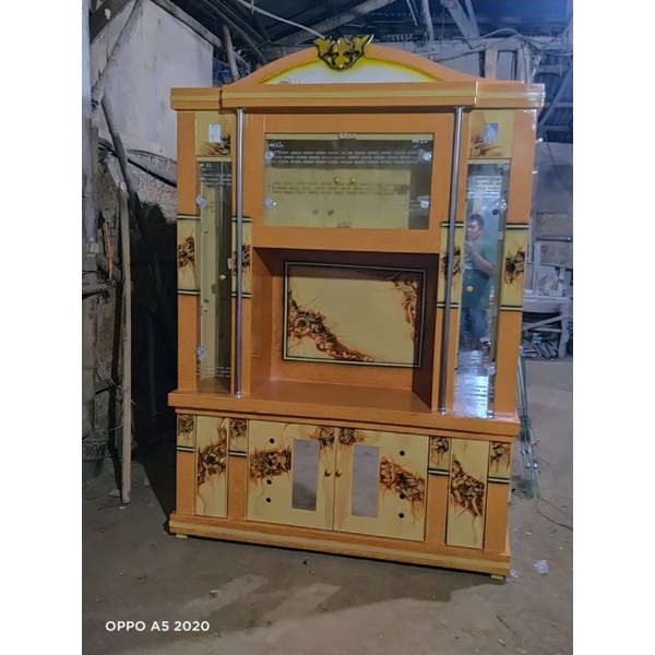 Bupet tv pajangan rak tv meja tv kaca pintu 4 ukuran-+ 165x45x220