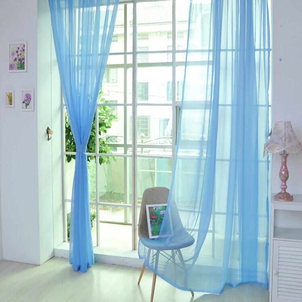  Tirai  Pintu Jendela  dengan Bahan Tulle dan Warna Pelangi 