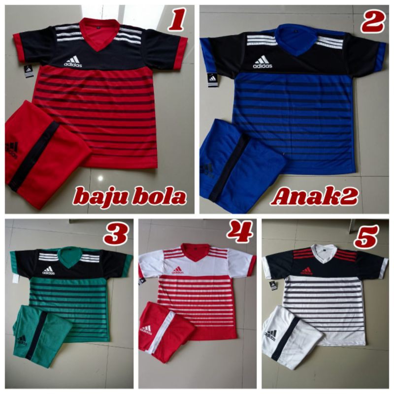 setelan kaos futsal anak/baju sepak bola anak/kaos tim bola voli anak
