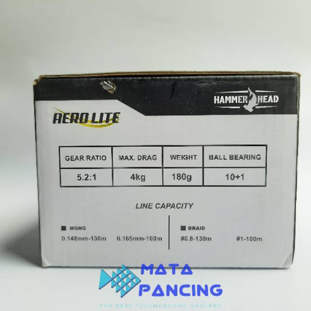 Reel hammerhead aerolite 1000 3000 5000 carbon body power handle hammerhead aerolite