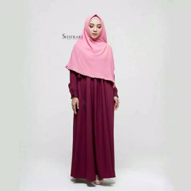 ORCYLA DRESS (size S burgundy) ORIGINAL by SHIERAKI