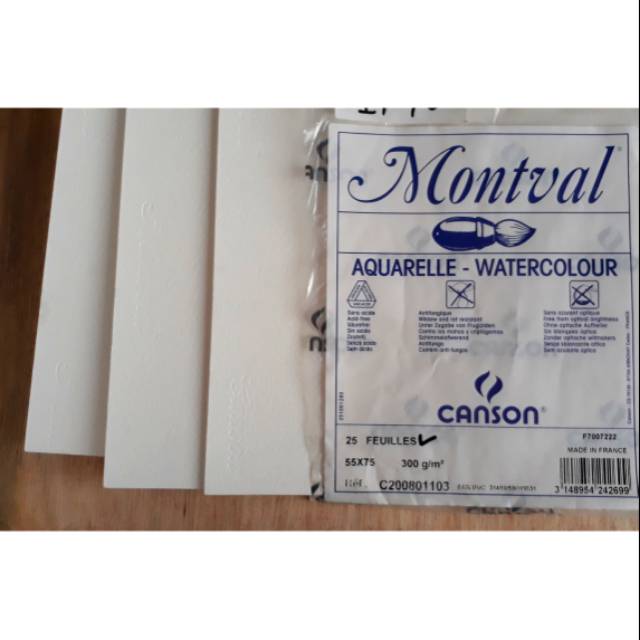 

**WAJIB BACA DESKRIPSI** Canson Montval Aquarelle 55x75 cm 300 gsm