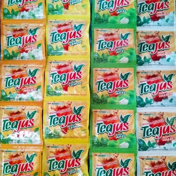 WINGSFOOD TeaJus Tea Jus Teh Jus Sachet Renceng | PER 1 RENCENG Tea jus Renceng @10 pcs semua rasa / Tea Jus Dengan Gula Batu Sachet 7gr teajus variant lainnya 1renceng 10pcs