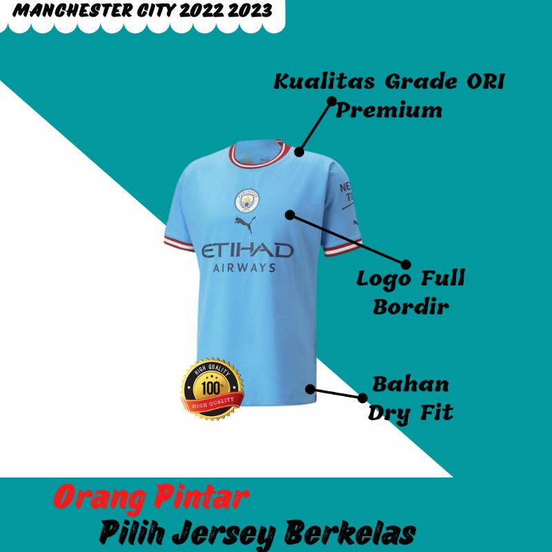 Jersey Man_Chester City Home 2022 2023 Grade Ori Import Baju Sepak Bola Pria