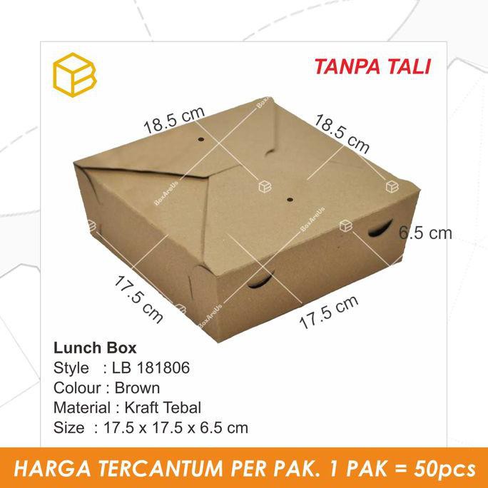 

Monggo] Lb181806 - Lunch Box, Kotak, Dus Nasi, Kemasan, Packaging - Tanpa Tali