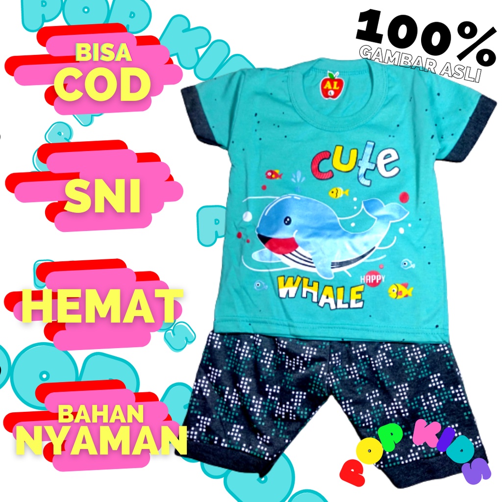 Pop Kids Baju Anak Laki Laki 1 Tahun / Setelan Anak Laki Laki 1 Tahun / Stelan Bayi Laki Laki/ Baju 