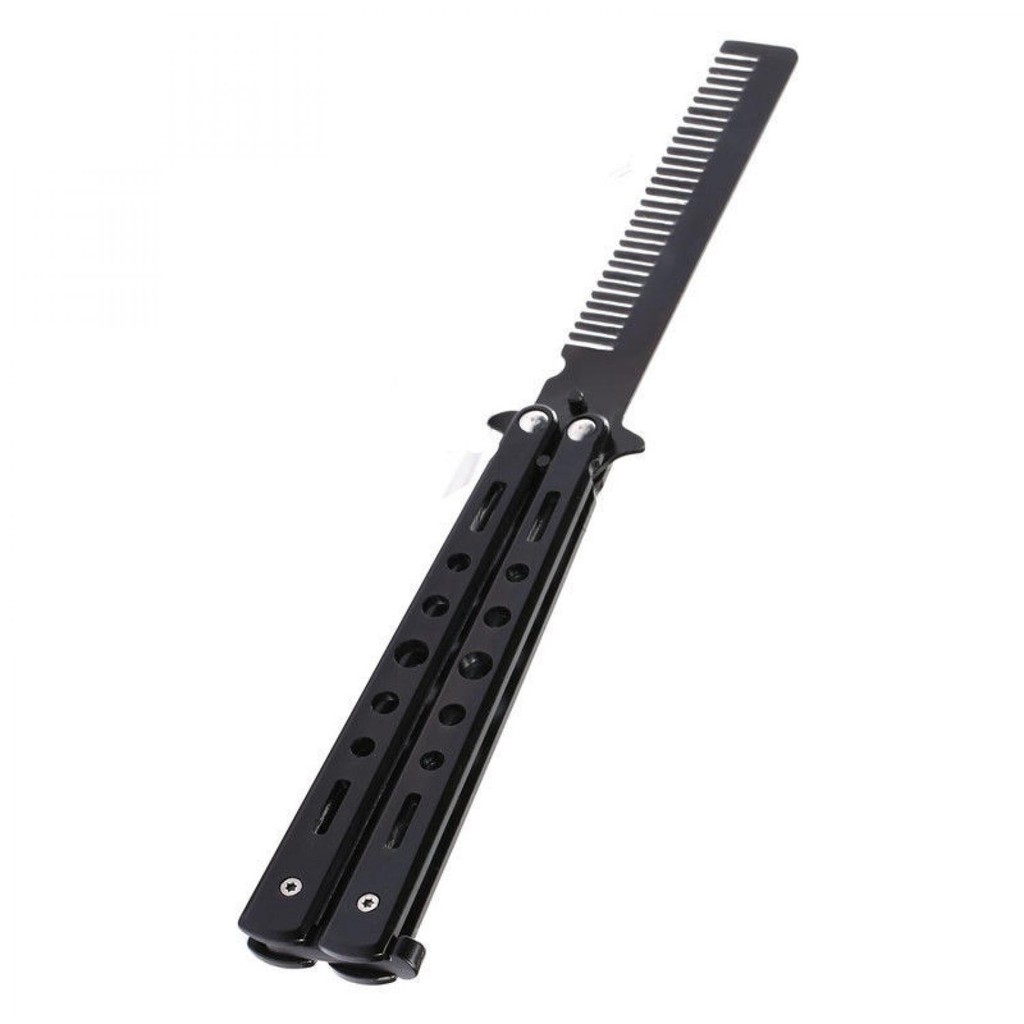 Bayar Ditempat KNIFEZER Sisir Besi Butterfly Balisong Training Knife CS GO - LF-9898