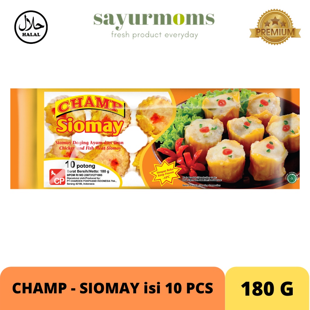 Jual Siomay Isi 10 Pcs Champ 180gr Shopee Indonesia