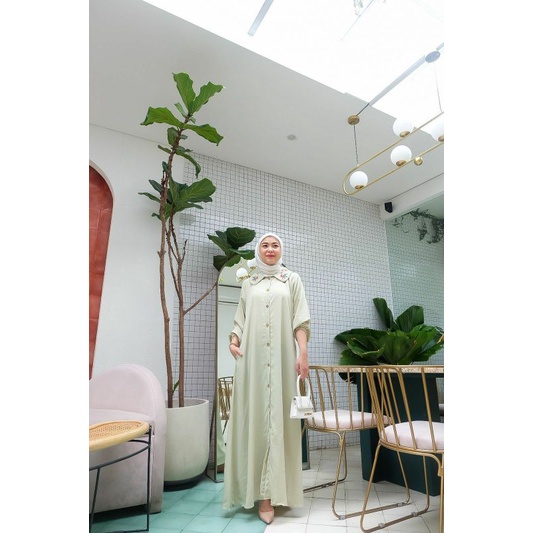 Citra Maxy, GAMIS WANITA MUSLIM CANTIK FIT XXL LD 110 BAHAN KATUN CRINCLE MIX BORDIR TERMURAH KEKINIAN OOTD