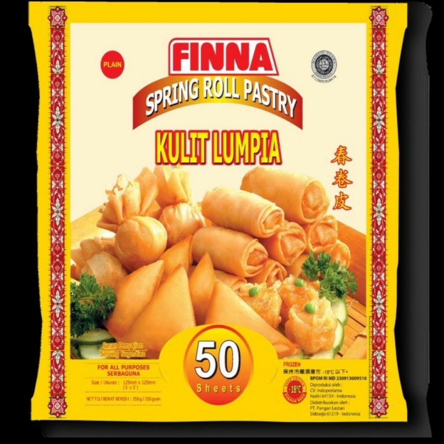 

Khusus Gojek- Kulit Lumpia (SP Roll Skin) Finna 12,5 x 12,5 cm 50 lbr