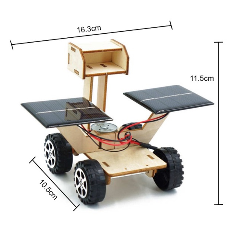 Mainan Puzzle Robot Mobil Rover Bulan Tenaga Surya DIY Untuk Edukasi / Eksperimen Sains Anak