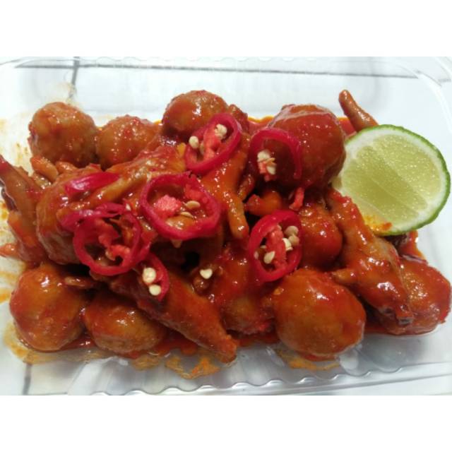 

Pentol ceker pedas