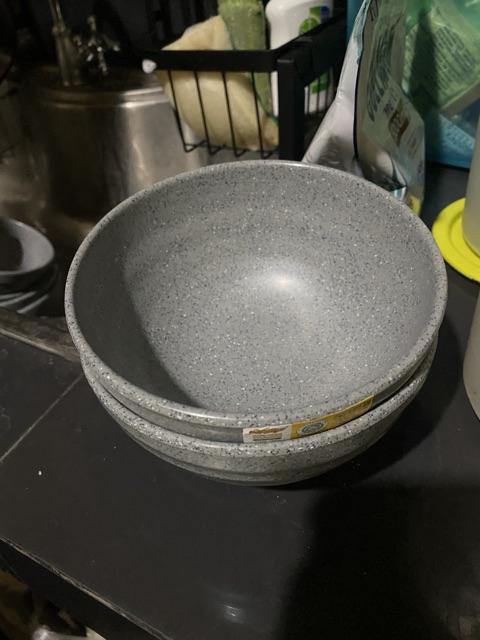 Golden Dragon Melamine (w3505a-mg) Mangkok Tembikar Sedang - Matte Grey [5 Inch / 6 Pcs]