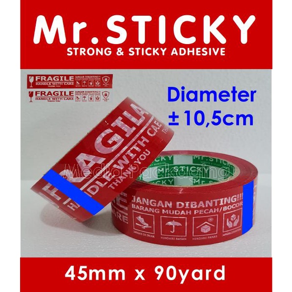 

Lakban Fragile Merah Putih 45mm x 90 yard MURAH