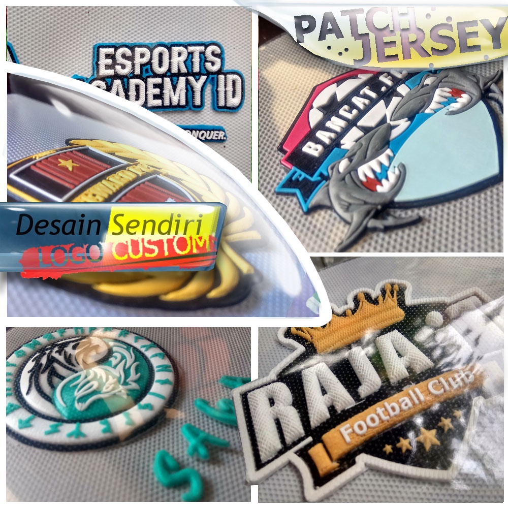 LABEL PATCH CUSTOM BAHAN KARET DESAIN 3D