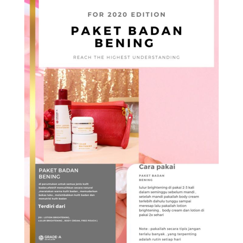 Paket Badan Whitening RYD GRADE A SKINCARE